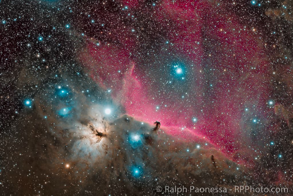 Horsehead and Flame Nebulas