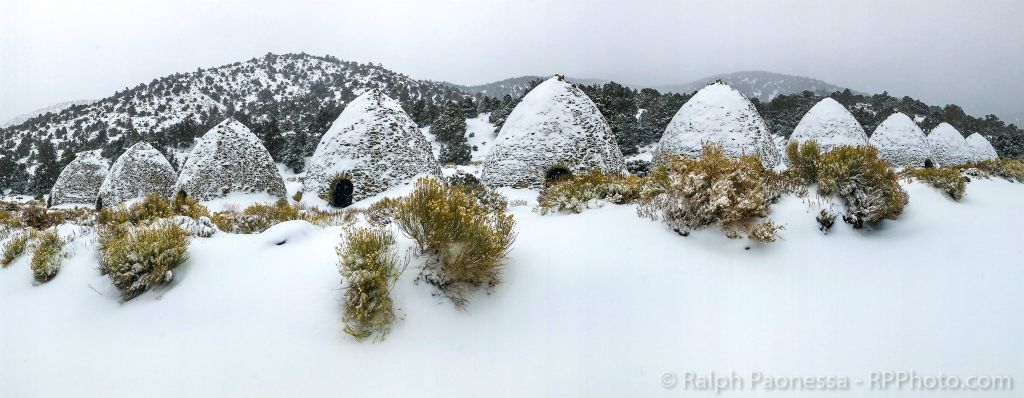 Charcoal Kilns in Snow